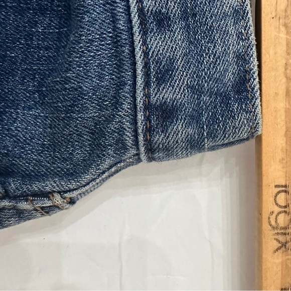 Gap Denim Maxi Skirt With Washwell Size 12 Blue Fitted High Rise Front Split - Picture 7 of 11